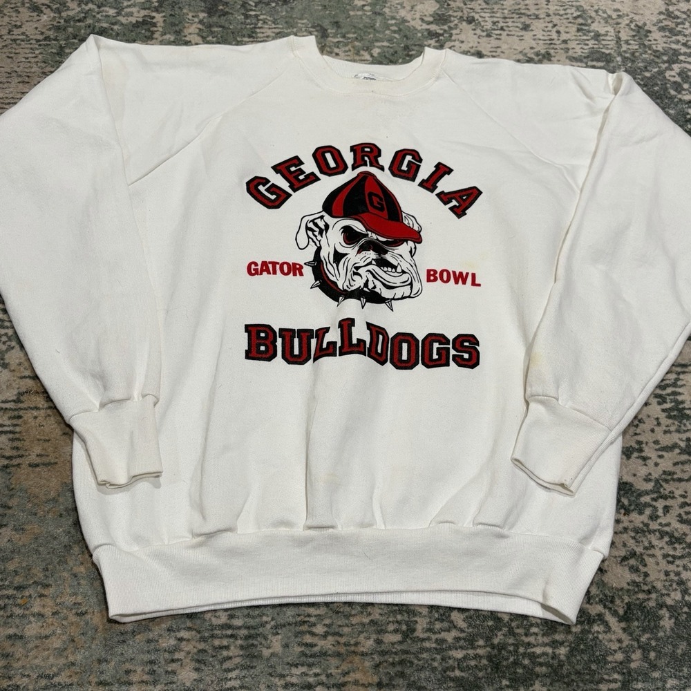 Vintage 1989 Georgia Bulldogs Vince Dooley Sweatshirt XL Fruit of the Loom USA